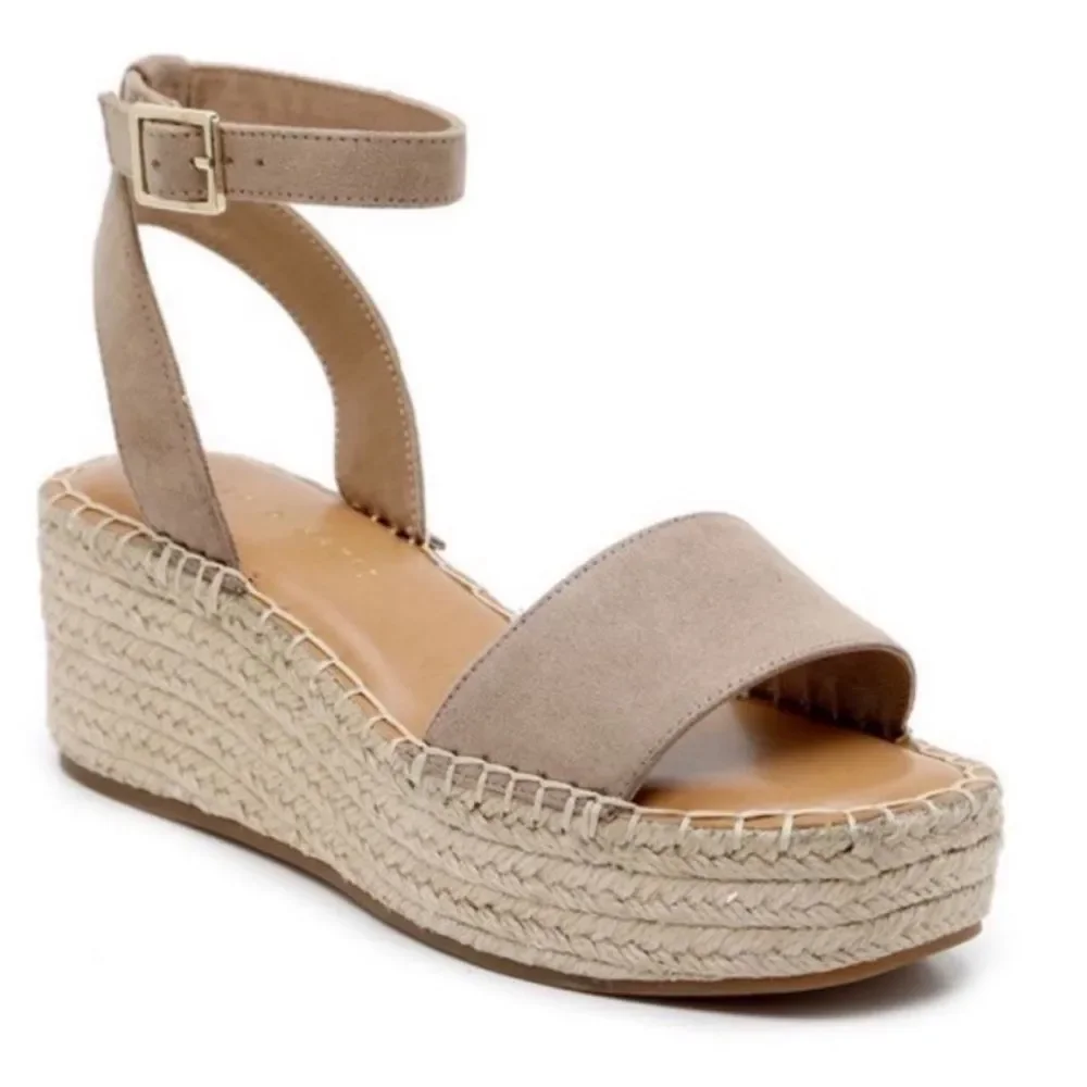 Kelly & Katie Faydrena Espadrille Wedge Sandal Open Toe Ankle Strap 7